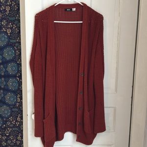 Burgundy Urban Outfitters Cardigan